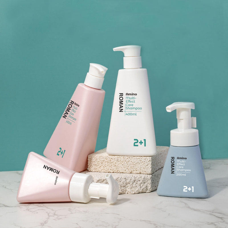 Trojuholník 200 ml 400 ml PET čistiace prostriedky na tvár Dávkovač penového čerpadla Fľaša s penovou pumpou Plastová fľaša na tekuté mydlo