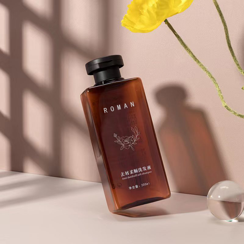200 ml 300 ml PET fľaša na suchý vlasový olej na vlasy s odklápacím vrchným uzáverom štvorcová plastová fľaša na šampón so sprchovým gélom