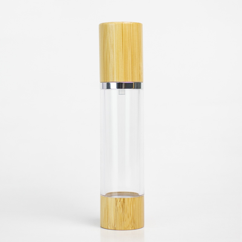 Bambusové kozmetické balenie 15ml 30ml 50ml 80ml 100ml 120ml fľaštička s bezvzduchovou pumpičkou kozmetická plastová fľaštička bez vzduchu Bambusové kozmetické balenie 15ml 30ml 50ml 80ml 100ml 120ml fľaštička s bezvzduchovou pumpičkou kozmetická plastová fľaštička bez vzduchu