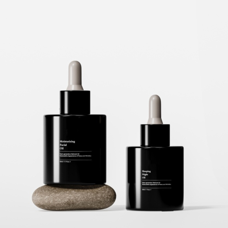 Prázdna 15ml 30ml fľaštička s matným skleneným sérovým olejom na tvár Balenie 30ml 50ml sklenená pumpička Fľaštička s kvapkadlom kozmetického séra