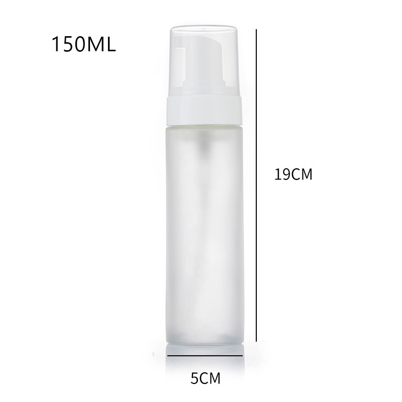 Prázdna sklenená fľaša s penovou pumpou Číra matná fľaša na penové mydlo na ruky Prázdna sklenená fľaša s penovou pumpou Číra matná fľaša na penové mydlo na ruky