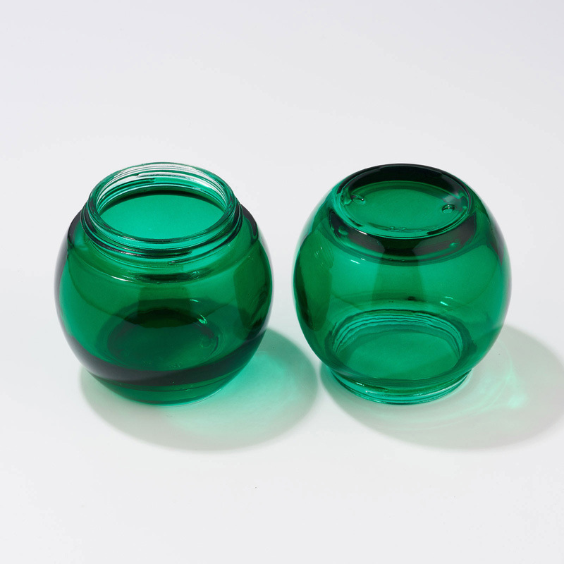 Zelená priehľadná sklenená kozmetická nádoba Prázdna nádoba na telové mlieko Zelená priehľadná sklenená kozmetická nádoba Prázdna nádoba na telové mlieko