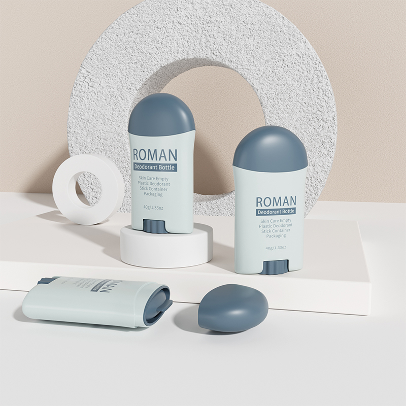 Plastová PP kozmetická sieťotlač Twist Up biela 40g tyčinková nádoba tuba matný dezodorant na fľaštičke