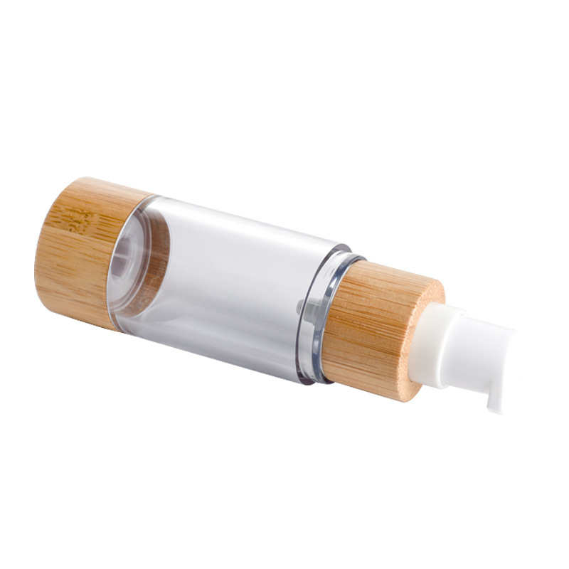 Recyklovateľné mlieko 50 ml Bambusová bezvzduchová fľaša Pre kozmetickú bambusovú fľašu s pumpičkou Recyklovateľné mlieko 50 ml Bambusová bezvzduchová fľaša Pre kozmetickú bambusovú fľašu s pumpičkou