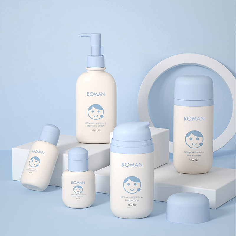 50 ml 80 ml 100 ml prázdne oválne zelené plastové PP fľaštičky s pumpičkou na bezvzduchovú pleťovú vodu, vákuový základ a fľaša na pleťový krém na starostlivosť o pleť