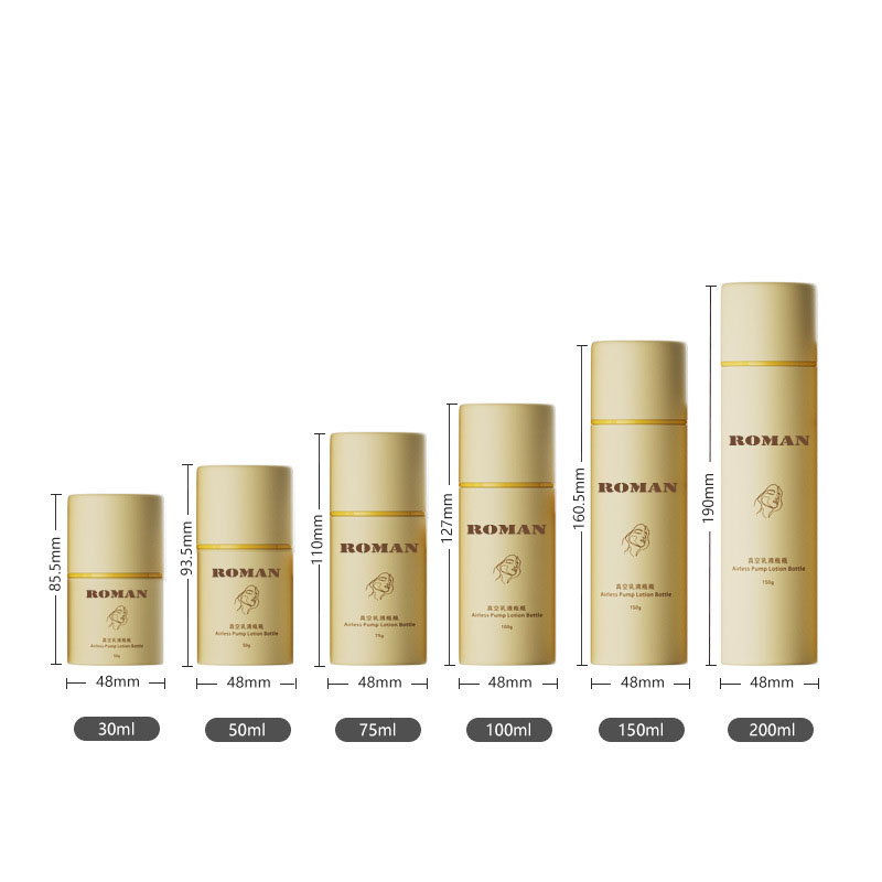 Prázdny znovu naplniteľný základný krém na tvár Očný krém Sada fliaš Airless Fľaše s pumpičkou Luxusné kozmetické balenie Prázdny znovu naplniteľný základný krém na tvár Očný krém Sada fliaš Airless Fľaše s pumpičkou Luxusné kozmetické balenie