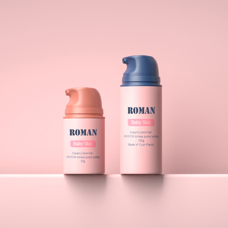 Bezplatná vzorka matná 30 ml 50 ml plastová fľaštička na bezvzduchovú pleťovú vodu s pumpičkou na starostlivosť o pleť Bezvzduchové nádoby na sérum pre detský krém