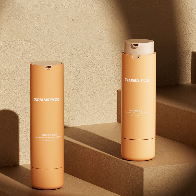 Pomaranč 15ml 30ml 50ml Plastová fľaštička s pumpičkou Airless PP Ako pre krémové mlieko Starostlivosť o pleť Kozmetické sérum Balenie