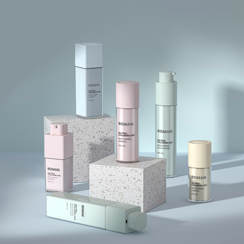 PET plastové telové mlieko s dvojitou esenciou krém na čistenie vákuové bezvzduchové kozmetické fľaštičky 15 ml 30 ml 50 ml kozmetické