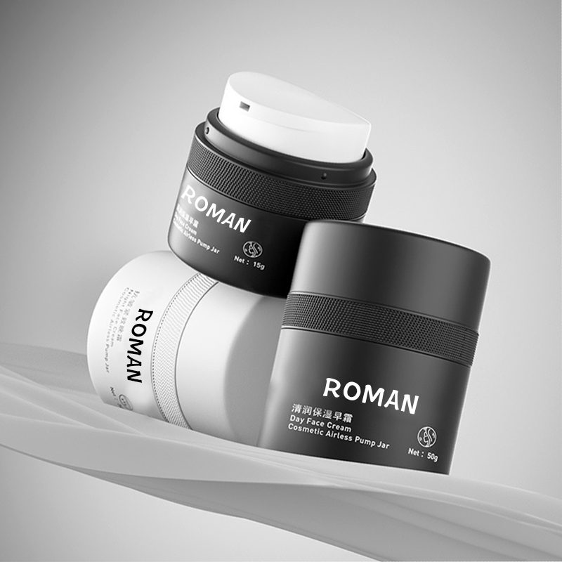 15ml 30ml 50ml Biela Čierna Dvojstenná Prázdna PP Plastová Náplň Lis Bezvzduchový hydratačný krém s krémom Fľaša na sérum s pumpičkou