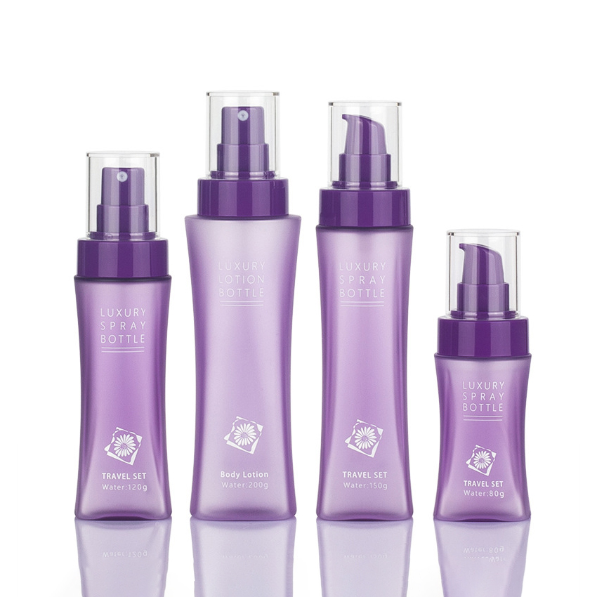 80 ml 120 ml 150 ml 200 ml Plastová cestovná fľaša pre domáce zvieratá v tvare pásu Výbušný dizajn na pleťové vody Toner Voda Malá veľkosť Praktická fľaštička s rozprašovačom