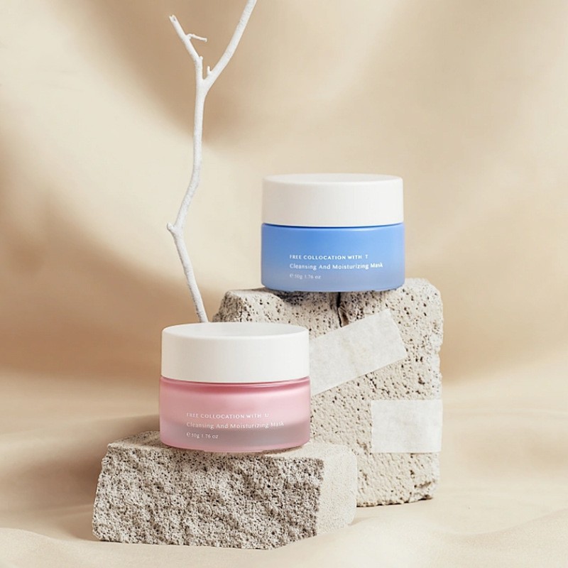 Klasická okrúhla sklenená krémová nádoba Kozmetické balenie pre krém na tvár a očný krém Klasická okrúhla sklenená krémová nádoba Kozmetické balenie pre krém na tvár a očný krém