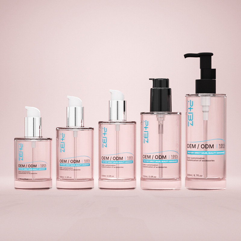 Viackapacitná sklenená fľaštička na kozmetické sérum s hrubým dnom