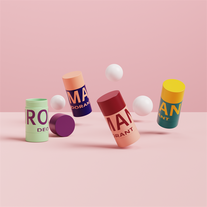 Prázdna oválna plastová nádoba na dezodorant na starostlivosť o pleť Baliaca fľaša Prázdna oválna plastová nádoba na dezodorant na starostlivosť o pleť Baliaca fľaša