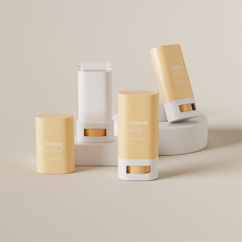 Prázdna oválna plastová nádoba na dezodorant na starostlivosť o pleť Baliaca fľaša