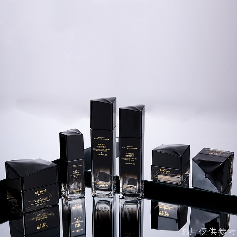 Jedinečná štvorcová sklenená nádoba na krém s dizajnom vyvýšeného veka na kozmetické balenie Jedinečná štvorcová sklenená nádoba na krém s dizajnom vyvýšeného veka na kozmetické balenie