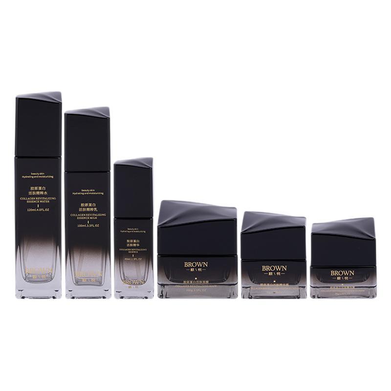 Jedinečná štvorcová sklenená nádoba na krém s dizajnom vyvýšeného veka na kozmetické balenie Jedinečná štvorcová sklenená nádoba na krém s dizajnom vyvýšeného veka na kozmetické balenie