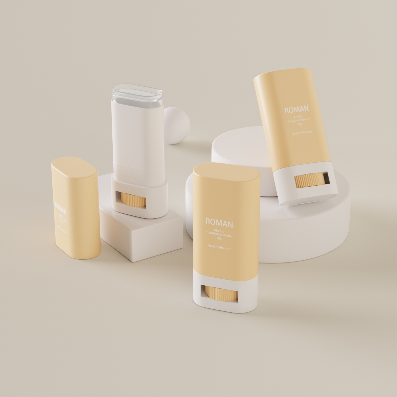 V tvare pása Oem Odm Horná náplň Balenie Farba Prázdny Twist-Up Plastová Priehľadná nádoba na tuhý dezodorant