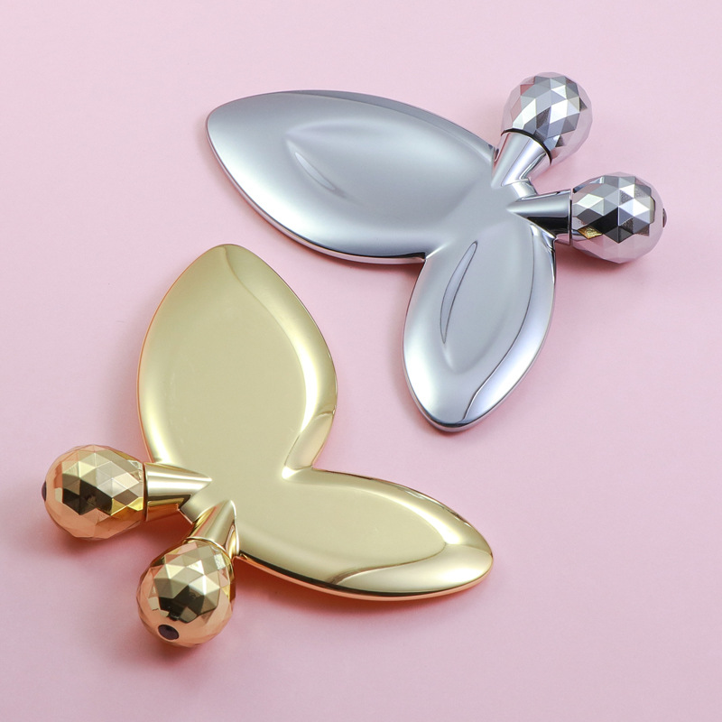 Masážny valček na tvár v tvare motýľa zo zinkovej zliatiny