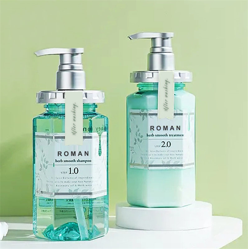 Prázdne fľaše s čistiacim mliekom na telo Šampón na vlasy Dávkovač sprchového gélu Fľaša na umývanie rúk Hexagon 300 ml 450 ml 500 ml 600 ml PET plastová fľaša s pumpičkou