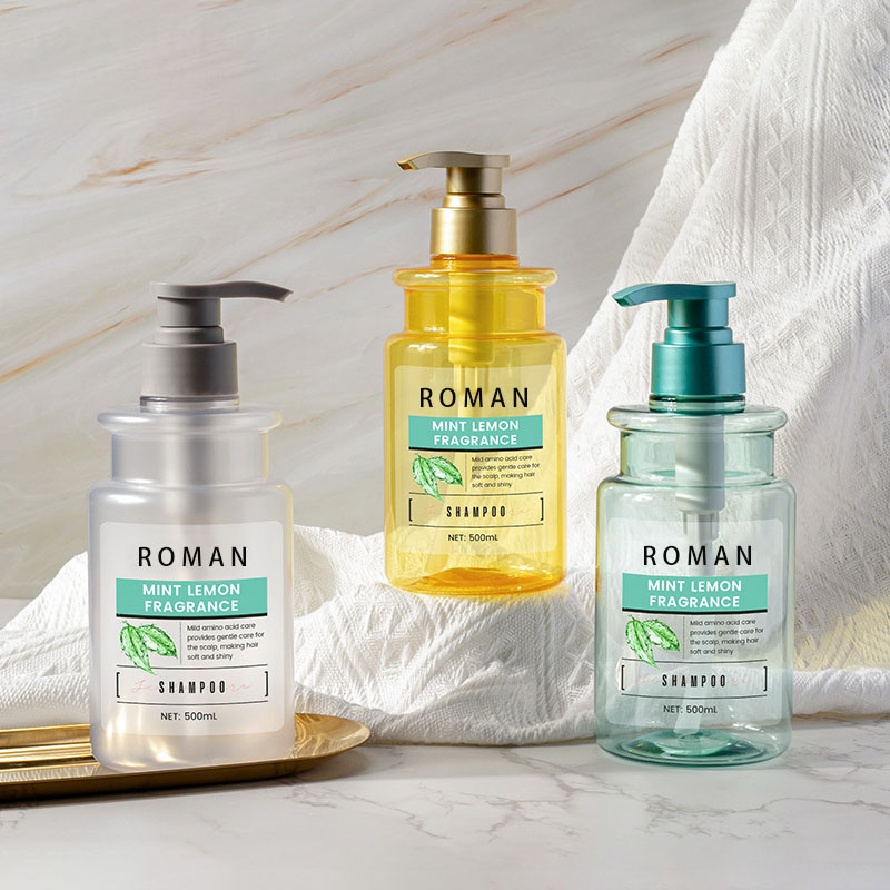 PET fľaša 300 ml 500 ml Plastový lis Priehľadný šampón na telové mlieko Sprcha Fľaša Pumpička Tesnenie na krémový parfum Starostlivosť o telo