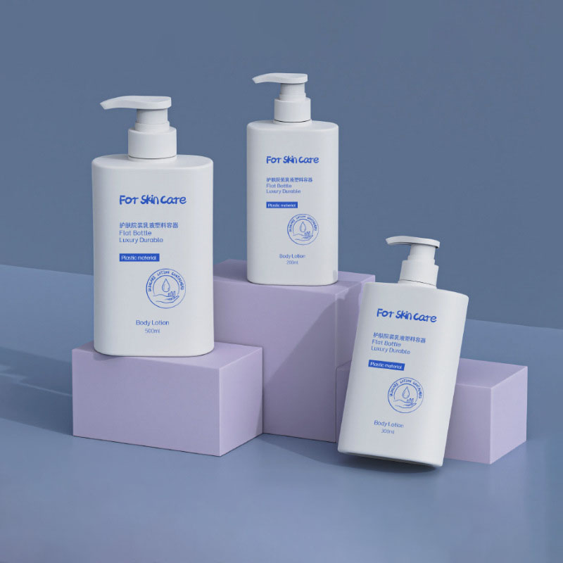 200 ml 300 ml 500 ml Obdĺžniková plastová fľaša na šampón z PET so skrutkovacím uzáverom na tvárové masky Parfumové mlieko s esenciálnymi olejmi na umelé mihalnice