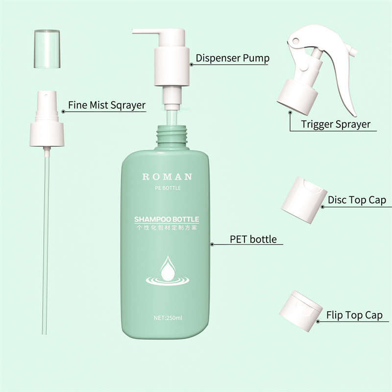 250 ml fľaša s plochým hydratačným masážnym krémom na čistenie tváre nádoba na telové mlieko so sprchovacím gélom a šampónom na opaľovací krém 250 ml fľaša s plochým hydratačným masážnym krémom na čistenie tváre nádoba na telové mlieko so sprchovacím gélom a šampónom na opaľovací krém