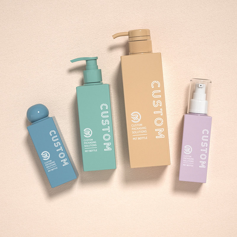 Prémiové plastové štvorcové 200 ml 250 ml fľaštičky s čírym matným kozmetickým mliekom pre sérum na starostlivosť o pleť Prémiové balenie tonika s guľôčkovým skrutkovacím uzáverom Prémiové plastové štvorcové 200 ml 250 ml fľaštičky s čírym matným kozmetickým mliekom pre sérum na starostlivosť o pleť Prémiové balenie tonika s guľôčkovým skrutkovacím uzáverom