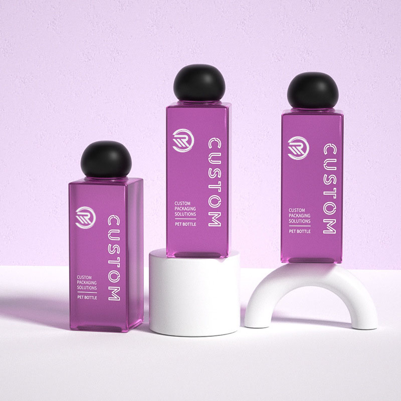 Prémiové plastové štvorcové 200 ml 250 ml fľaštičky s čírym matným kozmetickým mliekom pre sérum na starostlivosť o pleť Prémiové balenie tonika s guľôčkovým skrutkovacím uzáverom Prémiové plastové štvorcové 200 ml 250 ml fľaštičky s čírym matným kozmetickým mliekom pre sérum na starostlivosť o pleť Prémiové balenie tonika s guľôčkovým skrutkovacím uzáverom