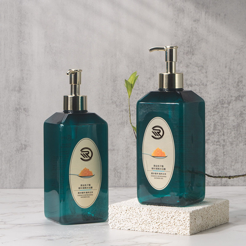 Private Label PET plastový tmavozelený hydratačný telový krém na šampón na dávkovanie šampónu 550 ml