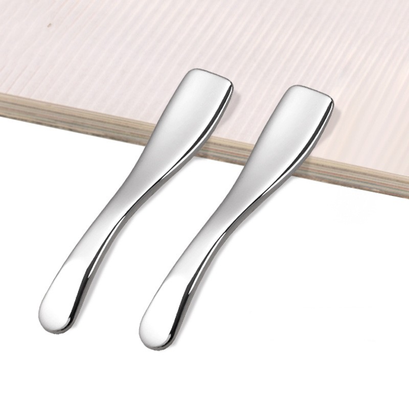 Kozmetická špachtľa na mejkap Mini malá naberačka na očný krém na tvár Zlatá kovová kozmetická lyžička